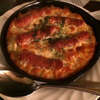 マッシュポテト・ソーセージ・チーズ焼き